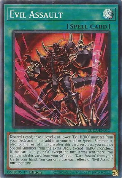 Evil Assault trading card from Supreme Darkness Evil Assault - Supreme Darkness YuGiOh trading card