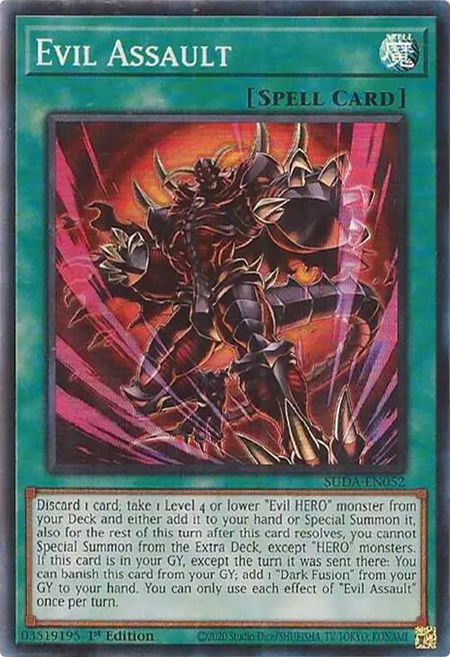Evil Assault - Supreme Darkness YuGiOh trading card