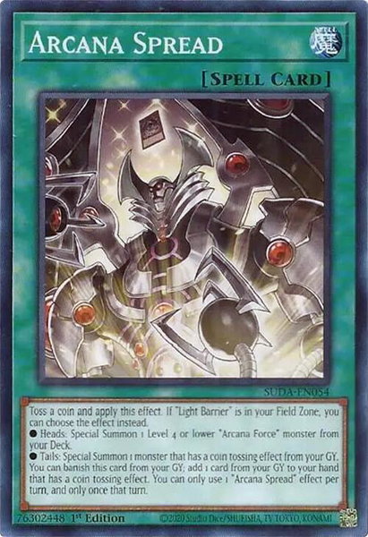 Arcana Spread trading card from Supreme Darkness Arcana Spread - Supreme Darkness YuGiOh trading card
