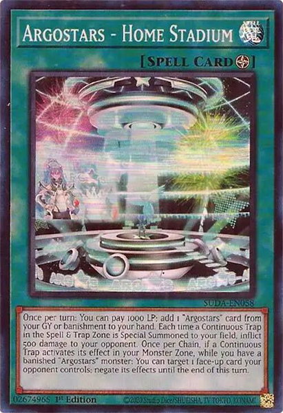 Argostars - Home Stadium - Supreme Darkness YuGiOh trading card
