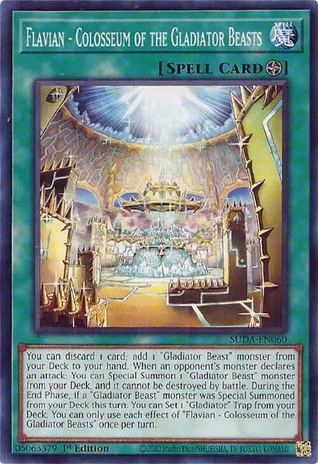 Flavian - Colosseum of the Gladiator Beasts - Supreme Darkness YuGiOh trading card