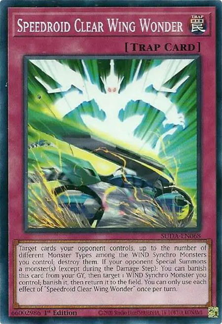 Speedroid Clear Wing Wonder - Supreme Darkness YuGiOh trading card