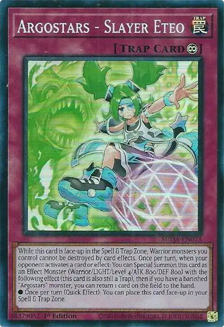 Argostars - Slayer Eteo - Supreme Darkness YuGiOh trading card