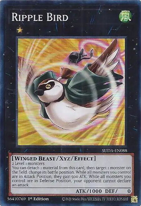 Ripple Bird - Supreme Darkness YuGiOh trading card