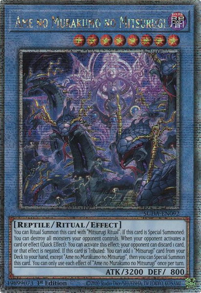 Ame no Murakumo no Mitsurugi (Quarter Century Secret Rare) - Supreme Darkness YuGiOh trading card