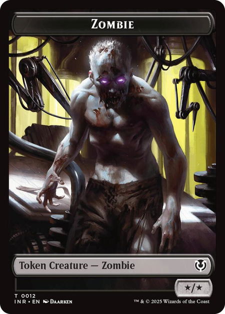 Zombie (0011) // Zombie (0012) Double-Sided Token trading card from Innistrad Remastered Zombie (0011) // Zombie (0012) Double-Sided Token - Innistrad Remastered Magic: The Gathering trading card