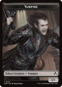 Vampire (0007) // Vampire (0008) Double-Sided Token - Innistrad Remastered (INR) #7 // 8 - Token Magic: The Gathering Trading Card