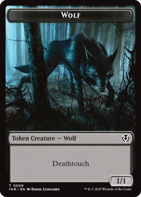 Wolf (0009) // Wolf (0018) Double-Sided Token - Innistrad Remastered (INR) #9 // 18 - Token Magic: The Gathering Trading Card