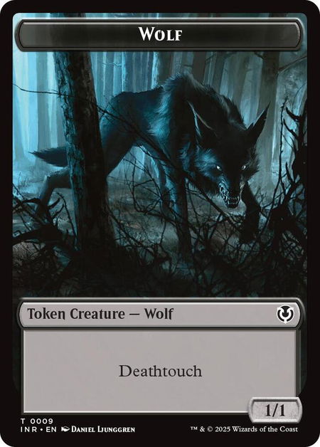 Wolf (0009) // Wolf (0018) Double-Sided Token - Innistrad Remastered Magic: The Gathering trading card