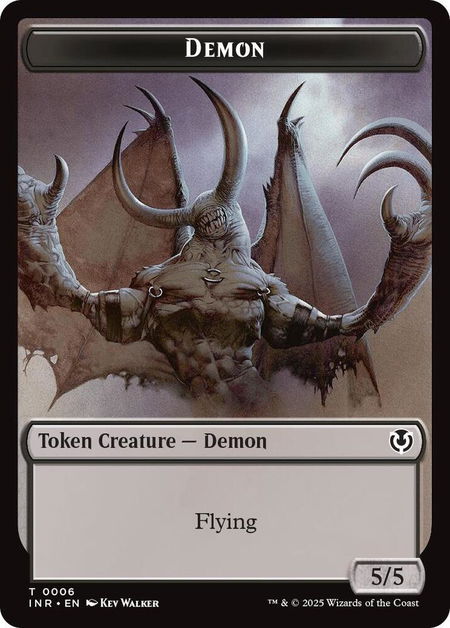 Demon // Human Cleric Double-Sided Token - Innistrad Remastered Magic: The Gathering trading card