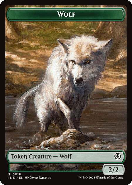 Wolf (0018) // Emblem - Arlinn, Embraced by the Moon Double-Sided Token trading card from Innistrad Remastered Wolf (0018) // Emblem - Arlinn, Embraced by the Moon Double-Sided Token - Innistrad Remastered Magic: The Gathering trading card