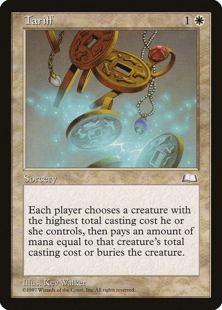 Tariff - Weatherlight Magic: The Gathering trading card
