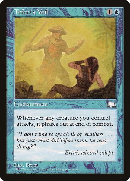 Teferi's Veil trading card from Weatherlight Teferi's Veil - Weatherlight Magic: The Gathering trading card