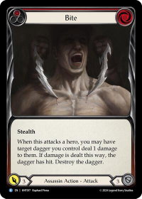 Bite (Red) - The Hunted  #HNT017 - Rare Flesh and Blood Trading Card