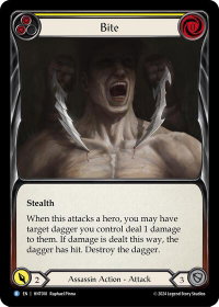 Bite (Yellow) - The Hunted  #HNT018 - Rare Flesh and Blood Trading Card