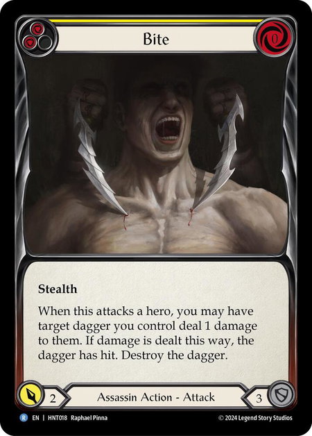 Bite (Yellow) - The Hunted Flesh and Blood trading card