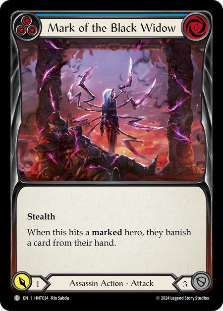 Mark of the Black Widow (Blue) - The Hunted Flesh and Blood trading card