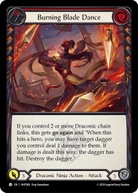 Burning Blade Dance (Red) - The Hunted  #HNT064 - Common Flesh and Blood Trading Card