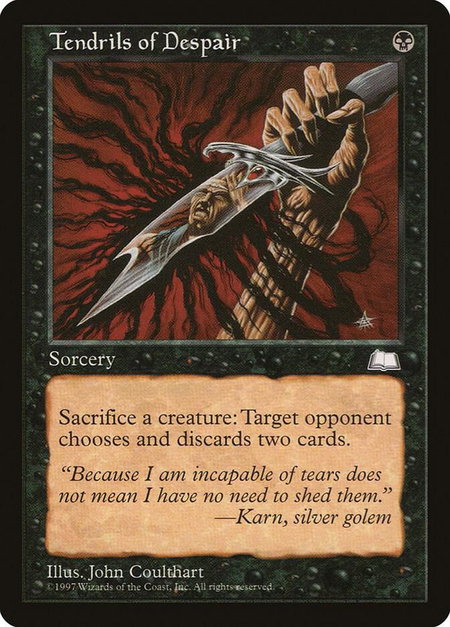 Tendrils of Despair - Weatherlight Magic: The Gathering trading card