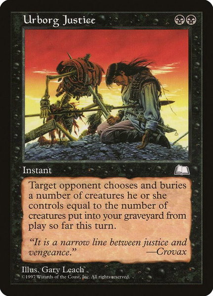 Urborg Justice - Weatherlight Magic: The Gathering trading card