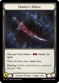 Hunter's Klaive - The Hunted  #HNT009 - Majestic Flesh and Blood Trading Card