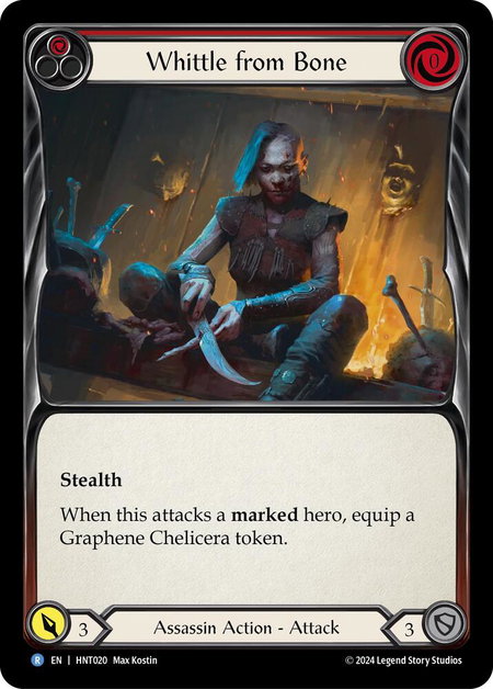 Whittle from Bone (Red) trading card from The Hunted Whittle from Bone (Red) - The Hunted Flesh and Blood trading card