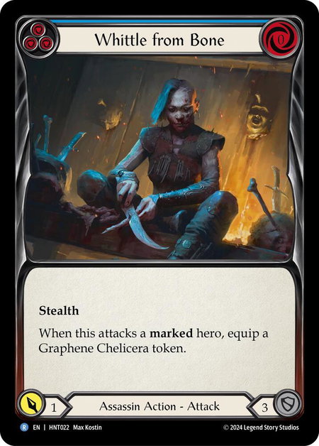 Whittle from Bone (Blue) - The Hunted Flesh and Blood trading card