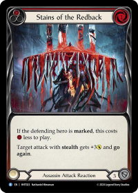 Stains of the Redback (Red) - The Hunted  #HNT023 - Rare Flesh and Blood Trading Card