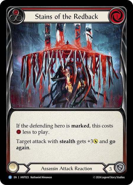 Stains of the Redback (Red) - The Hunted Flesh and Blood trading card