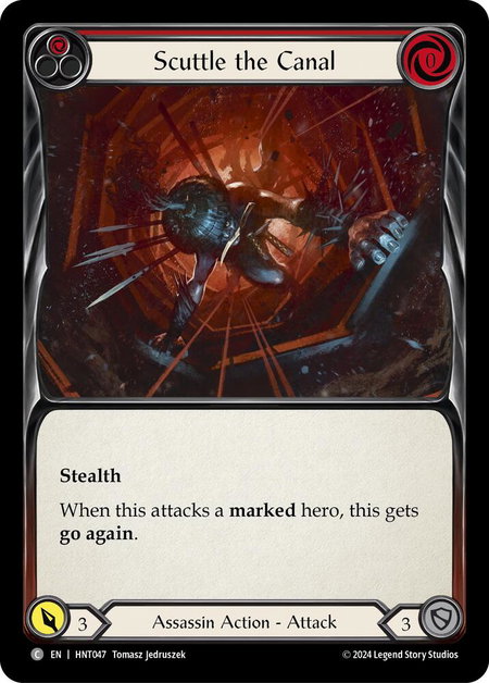 Scuttle the Canal (Red) trading card from The Hunted Scuttle the Canal (Red) - The Hunted Flesh and Blood trading card