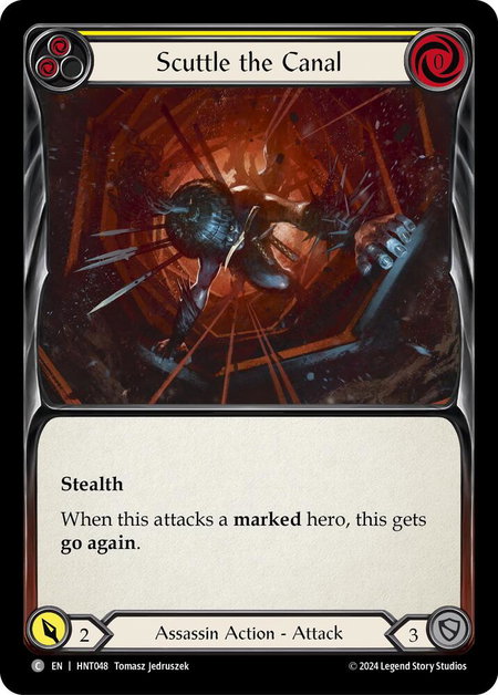 Scuttle the Canal (Yellow) - The Hunted Flesh and Blood trading card