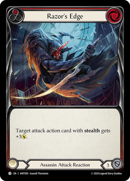 Razor's Edge (Red) trading card from The Hunted Razor's Edge (Red) - The Hunted Flesh and Blood trading card