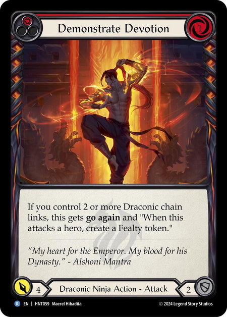 Demonstrate Devotion (Red) - The Hunted Flesh and Blood trading card