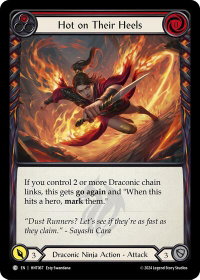 Hot on Their Heels (Red) - The Hunted  #HNT067 - Common Flesh and Blood Trading Card