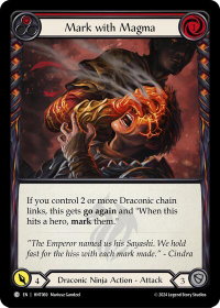 Mark with Magma (Red) - The Hunted  #HNT069 - Common Flesh and Blood Trading Card