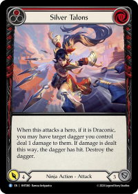 Silver Talons (Red) - The Hunted  #HNT080 - Rare Flesh and Blood Trading Card
