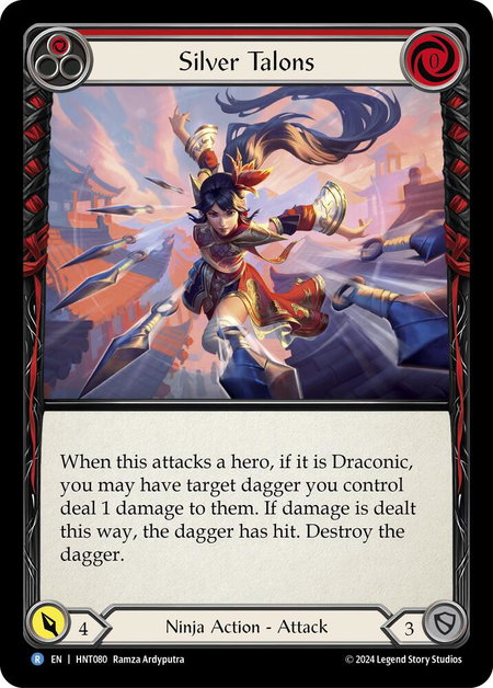 Silver Talons (Red) - The Hunted Flesh and Blood trading card
