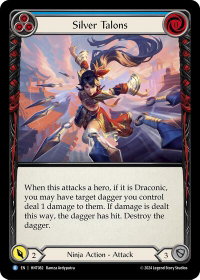Silver Talons (Blue) - The Hunted  #HNT082 - Rare Flesh and Blood Trading Card