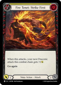 Fire Tenet: Strike First (Yellow) - The Hunted  #HNT084 - Common Flesh and Blood Trading Card
