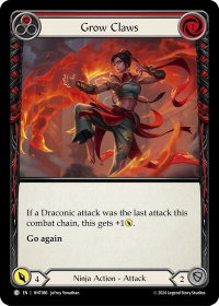 Grow Claws (Red) - The Hunted  #HNT086 - Common Flesh and Blood Trading Card