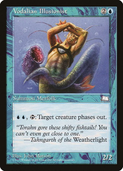 Vodalian Illusionist - Weatherlight Magic: The Gathering trading card