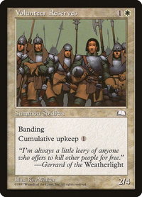 Volunteer Reserves - Weatherlight (WTH) #29 - Uncommon Magic: The Gathering Trading Card
