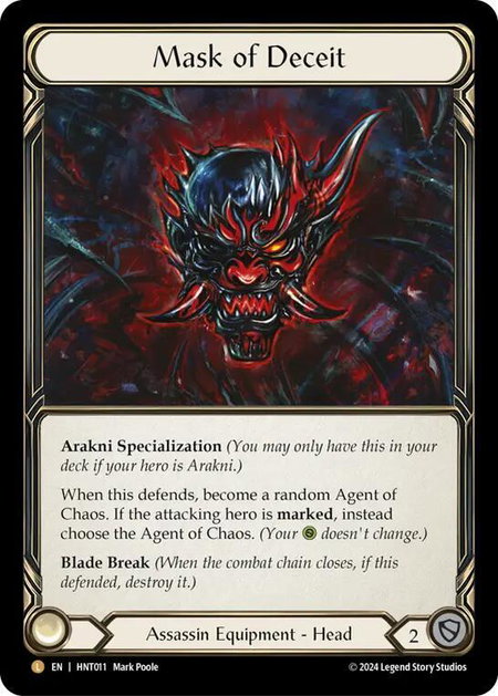 Mask of Deceit - The Hunted Flesh and Blood trading card