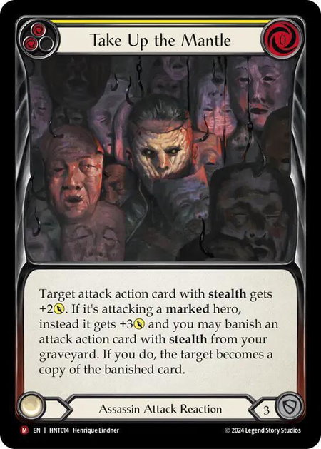 Take Up the Mantle trading card from The Hunted Take Up the Mantle - The Hunted Flesh and Blood trading card