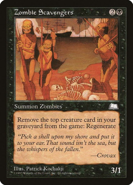 Zombie Scavengers - Weatherlight Magic: The Gathering trading card