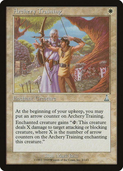 Archery Training trading card from Urza's Destiny Archery Training - Urza's Destiny Magic: The Gathering trading card