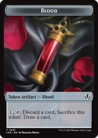 Blood // Vampire (0007) Double-Sided Token - Innistrad Remastered (INR) #21 // 7 - Token Magic: The Gathering Trading Card