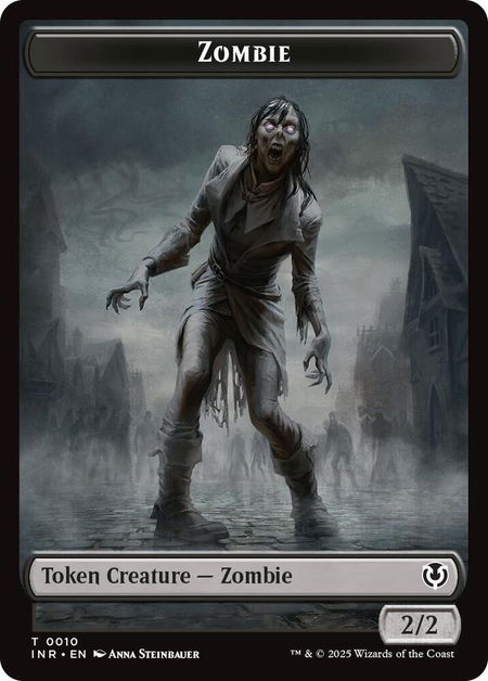 Zombie (0010) // Blood Double-Sided Token trading card from Innistrad Remastered Zombie (0010) // Blood Double-Sided Token - Innistrad Remastered Magic: The Gathering trading card