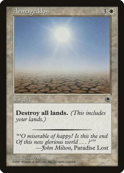 Armageddon - Portal Magic: The Gathering trading card