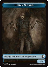 Human Wizard // Emblem - Jace, Unraveler of Secrets Double-Sided Token - Innistrad Remastered (INR) #5 // 25 - Token Magic: The Gathering Trading Card